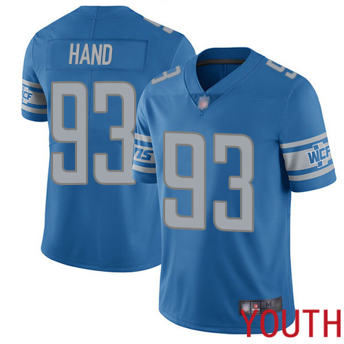 Detroit Lions Limited Blue Youth Dahawn Hand Home Jersey NFL Football #93 Vapor Untouchable->detroit lions->NFL Jersey